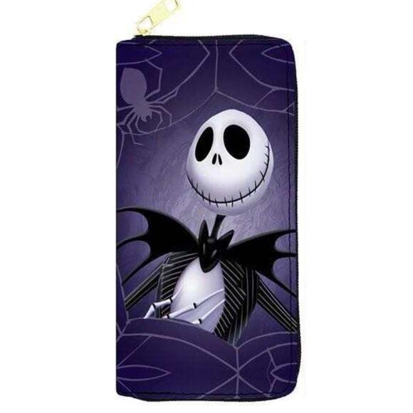 Nightmare Before Christmas Billfold Zippered Wallet Skellington (34) - Picture 1 of 2